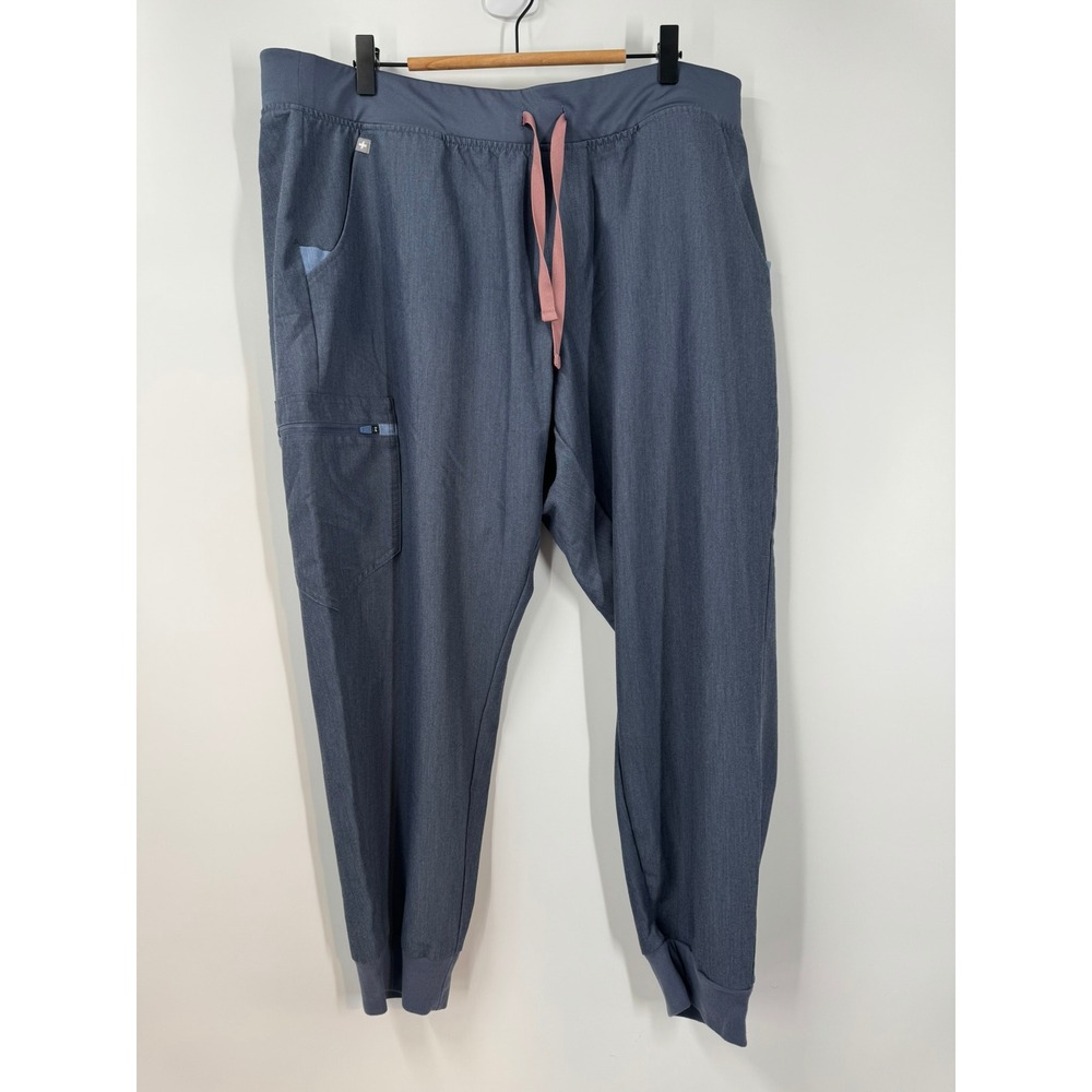 FIGS Zamora Jogger Technical Women's Heather Blue Scrub Pants XXL/P W23SW2016P